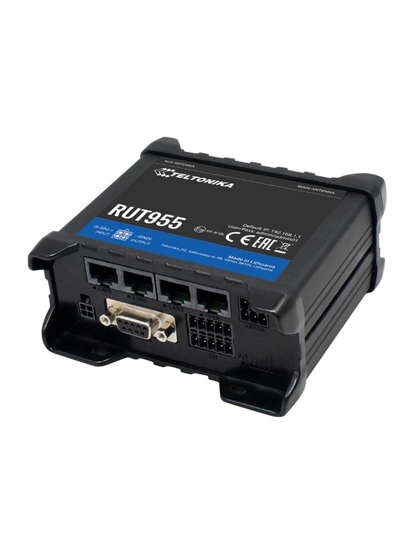 Teltonika RUT955 - wireless router - WWAN - 802.11b/g/n - DIN rail mountable surface-mountable - Wireless router LTE