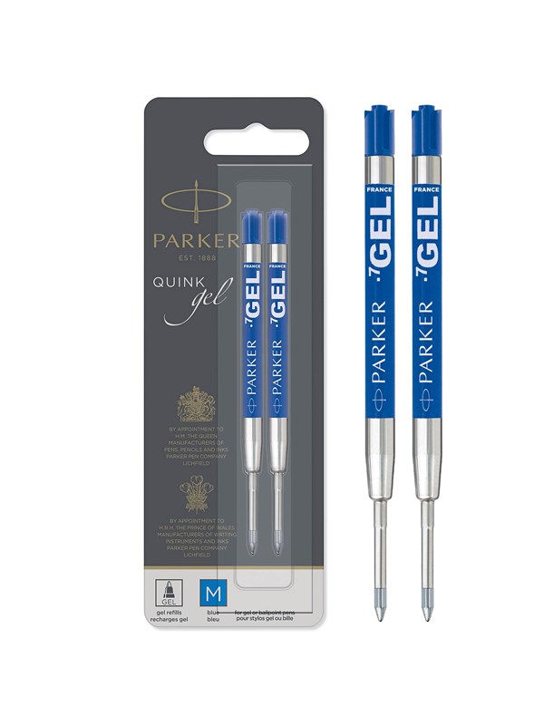 Parker PARKER gelbläckpatroner, medium spets (0,7 mm), blå, 2 st.