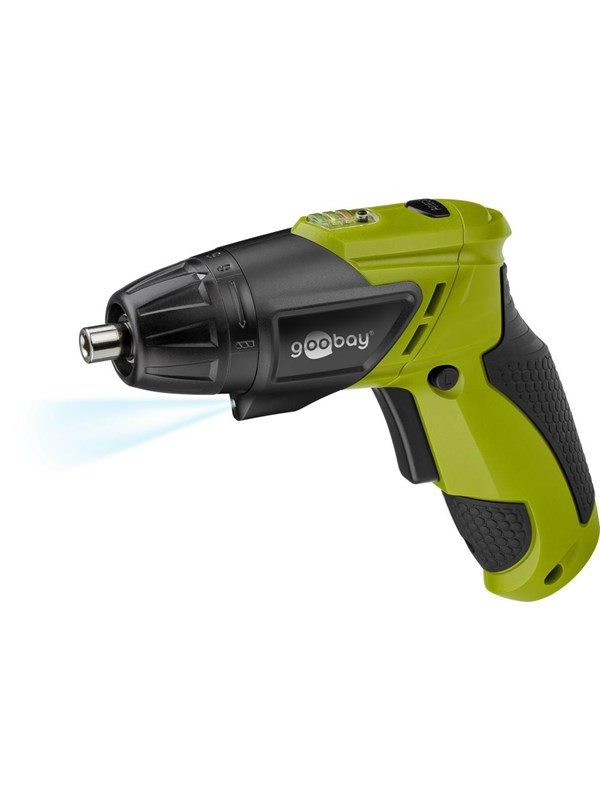 Produktfoto för Goobay 71880, Borr med pistolgrepp, utan nyckel, 230 RPM, Batteri, Litium-Ion (Li-Ion), 1,3 Ah