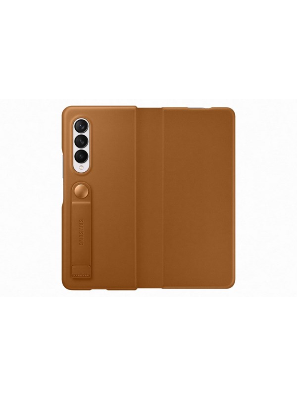 Samsung Galaxy Z Fold 3 Leather Flip Cover Camel