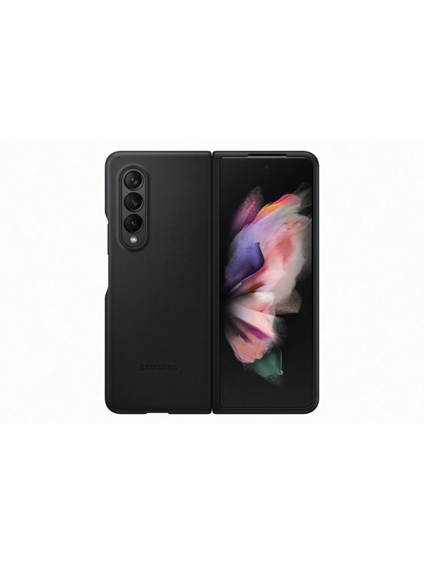 Samsung Galaxy Z Fold 3 Leather Cover Black