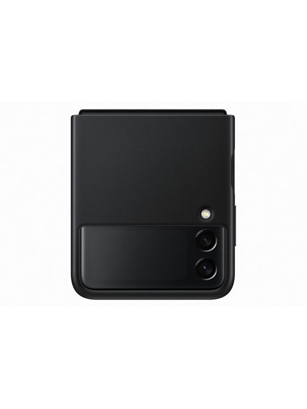 Samsung Galaxy Z Flip 3 Leather Cover Black