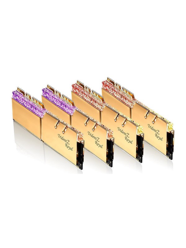 G.skill Trident Z Royal Ddr4 4000 128gb Cl18 Quad Channel 4 Pcs Intel Xmp Guld Med Rgb