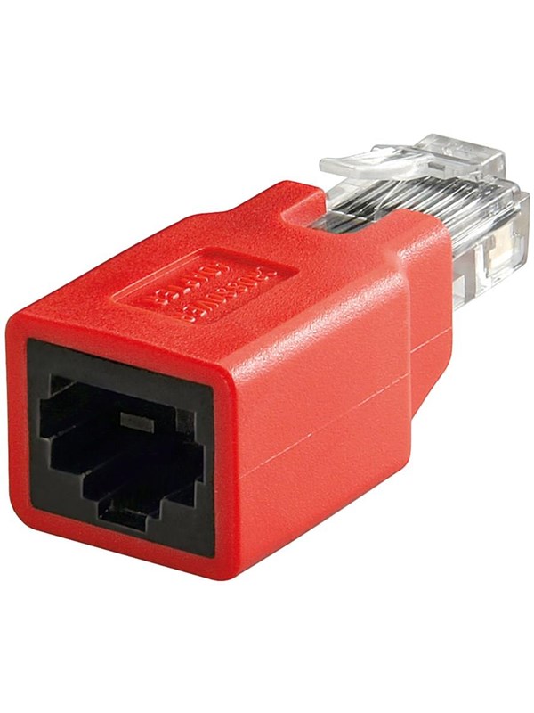 Pro 5e RJ45 cross-over modular adapter CAT 5e - Röd
