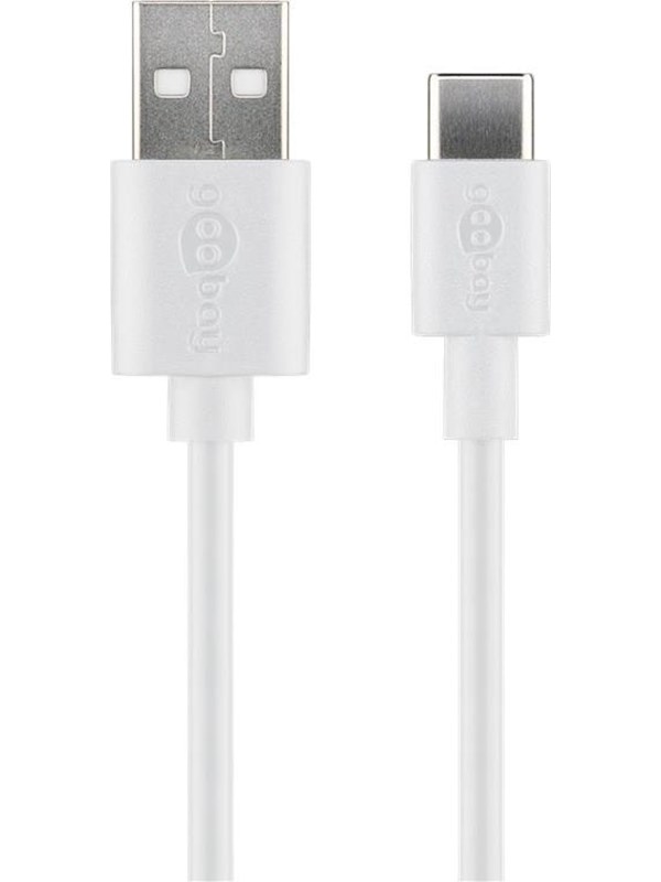 Pro USB-A <-> USB-C - 0.1m - USB 2.0 - Vit