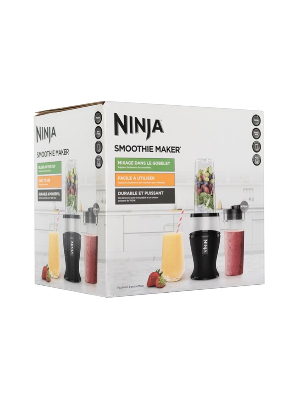 Produktfoto för Ninja QB3001, Bänkmixer, 0,47 l, Iskrossning, 700 W, Svart, Silver