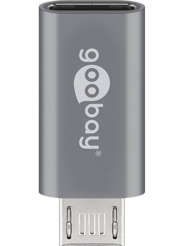 Pro Micro-USB to USB-C adapter- grey