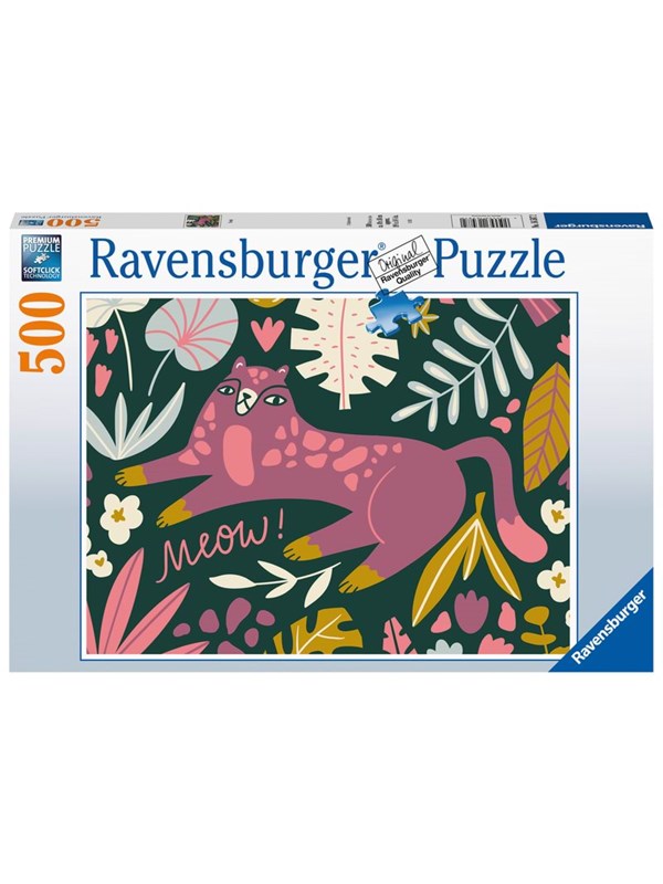 Ravensburger Pink Cat In The Meadow 500p