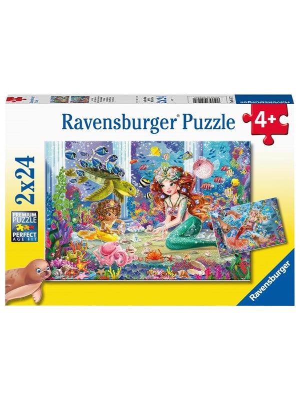 Produktfoto för Ravensburger Mermaid Tea Party 2x24p