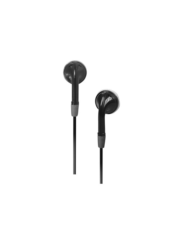 SBS Earset trådbunden stereo Duo, jack 3,5 mm med mikrofon och svarsknapp - Svart