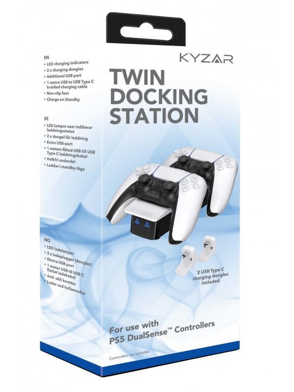 Kyzar Twin Docking Station For Ps5 Miscellaneous Tillbehör Till Spelkonsol Sony Playstation 5