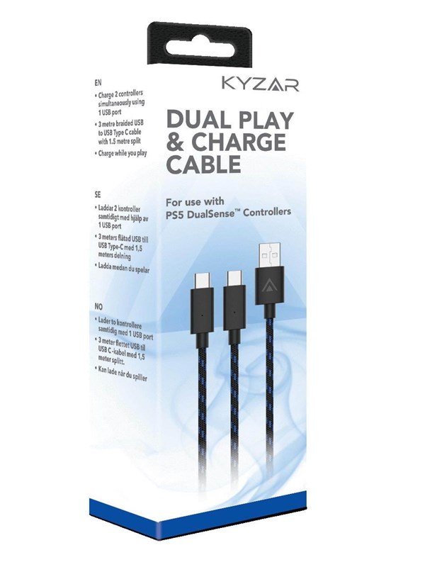 Kyzar Play And Charge Cable For Ps5 Miscellaneous Tillbehör Till Spelkonsol Sony Playstation 5