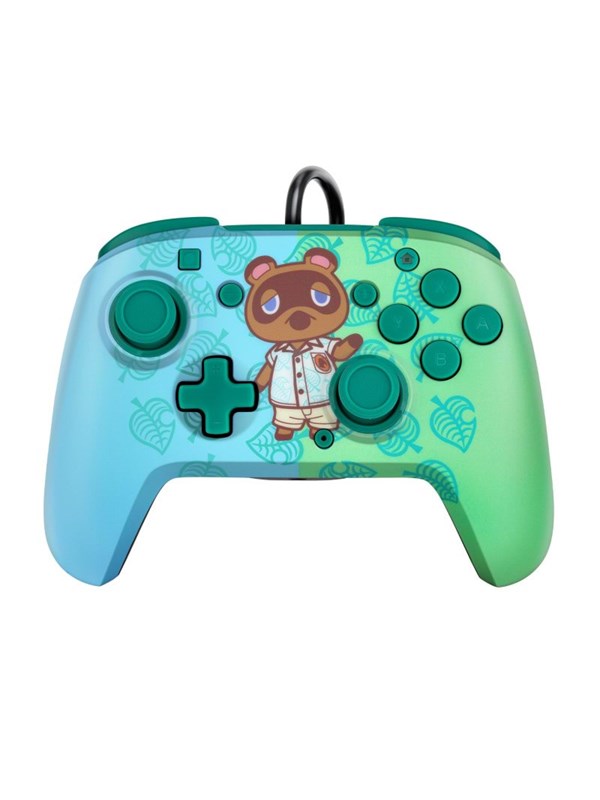 PDP Faceoff Deluxe+ Audio Wired Controller - Animal Crossing Tom Nook - Wired Controller - Nintendo Switch