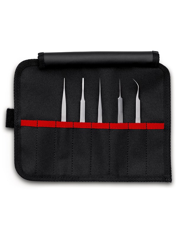 KNIPEX Sats med precisionspincetter, 5-delars