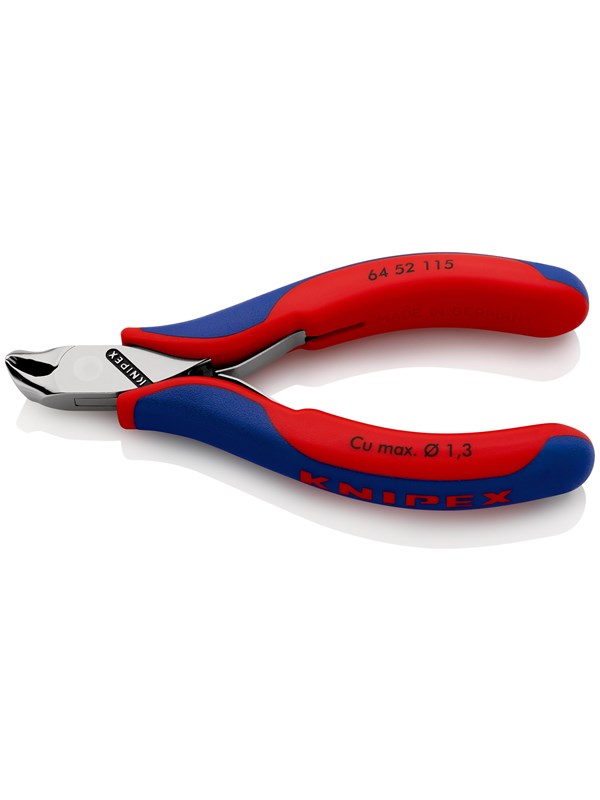 Produktfoto för Knipex 64 52 115, Ändavbitartång, Stål, Blå, Röd, 115 mm, 69 g