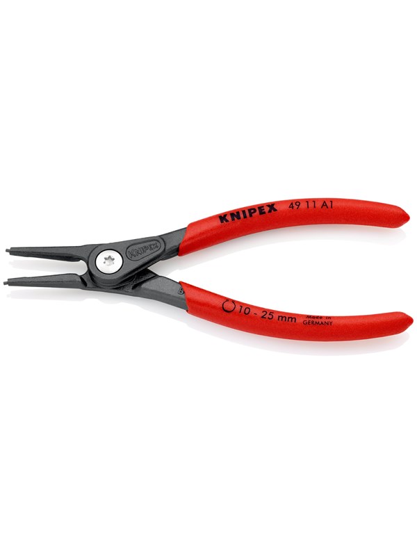 Produktfoto för Knipex 49 11 A1, Låsringstång, Kromvanadinstål, Plast, Röd, 140 mm, 100 g