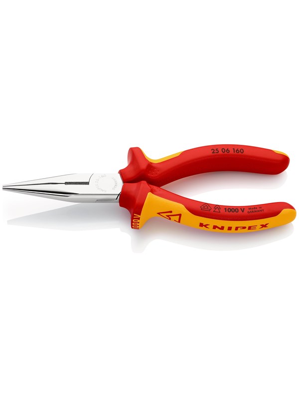 KNIPEX Tänger med flata, runda käftar och skär, (Radiotänger)