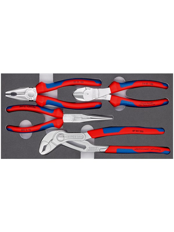KNIPEX Tångsatser, i skumplastinlägg