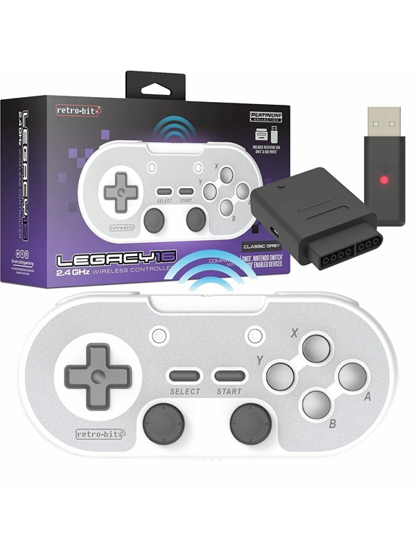 Retro-Bit Legacy 16 Wireless - Grey - Wireless Controller - Android