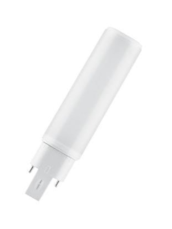 Produktfoto för OSRAM DULUX D - LED-glödlampa - glaserad finish - G24d-1 - 6 W (motsvarande 13 W) - klass F - varmt vitt ljus - 3000 K
