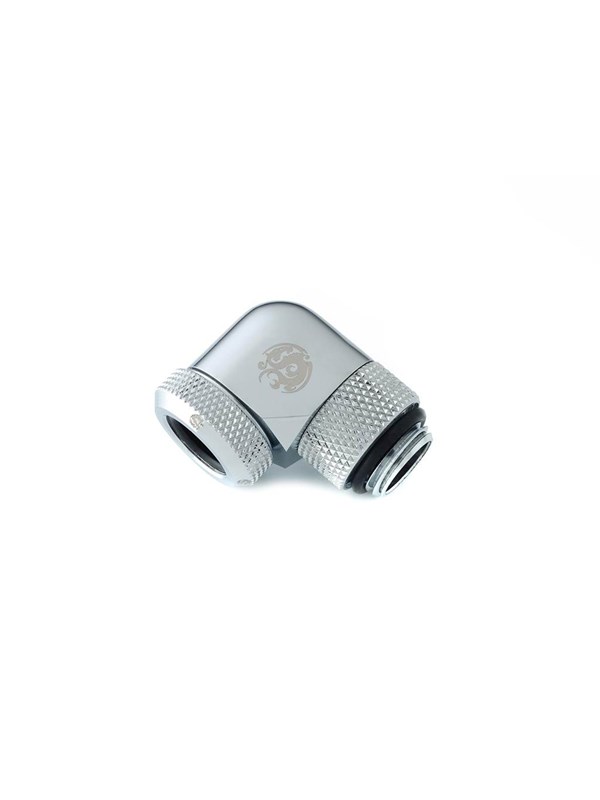 Bitspower Silver Shining Enhance Rotary G1/4" 90-Degree Multi-Link Adapter For OD 12MM