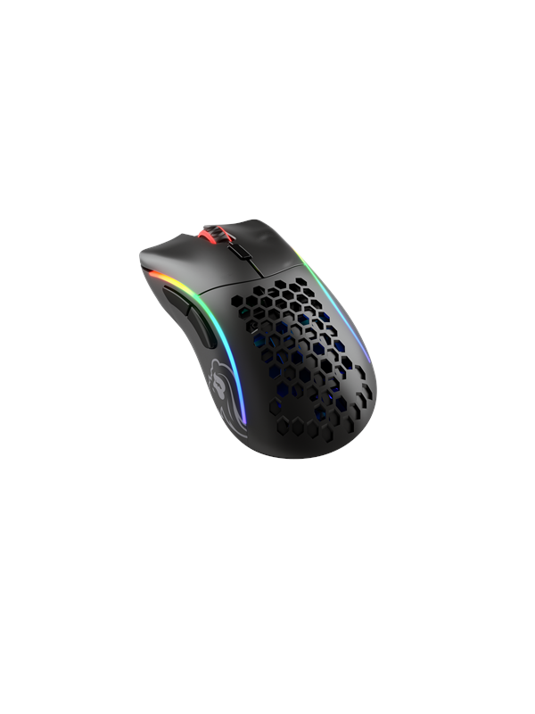 Glorious Model D- Wireless - Matte Black - Gamingmus - Optic - 6 knappar - Svart med RGB ljus