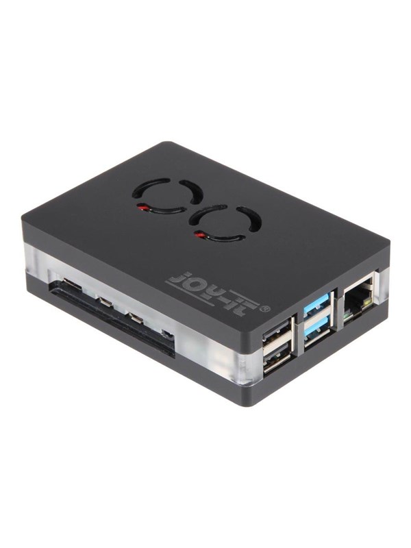Joy-It Manetic Plastic Case With Dual Fan - Chassi - Transparent