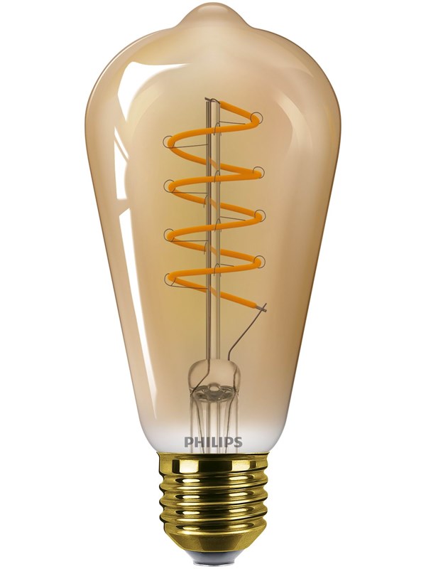 Philips Led Glödlampa Vintage St64 4w/818 25w Gold Dimmable E27