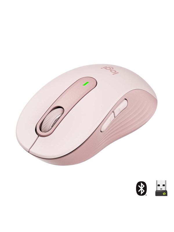 Logitech Signature M650 Wireless Rose Mouse Optic 5 Knappar Pink