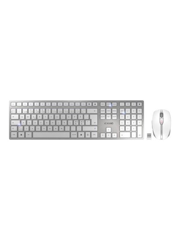 Cherry DW 9100 - Tastatur & Mus set - Nordisk - Vit