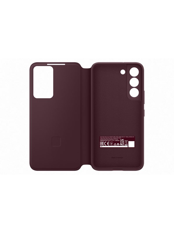 Samsung Galaxy S22 Smart Clear View Cover Burgundy