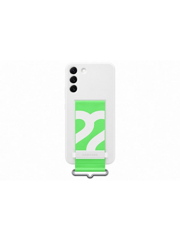 Samsung Galaxy S22 Plus Silicone Cover With Strap White