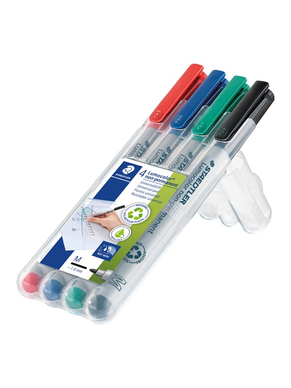 Produktfoto för Staedtler Universal pen Lumocolor non-p M 4pc