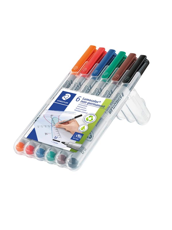 Produktfoto för Staedtler Universal pen Lumocolor non-permanent (6-Pack)