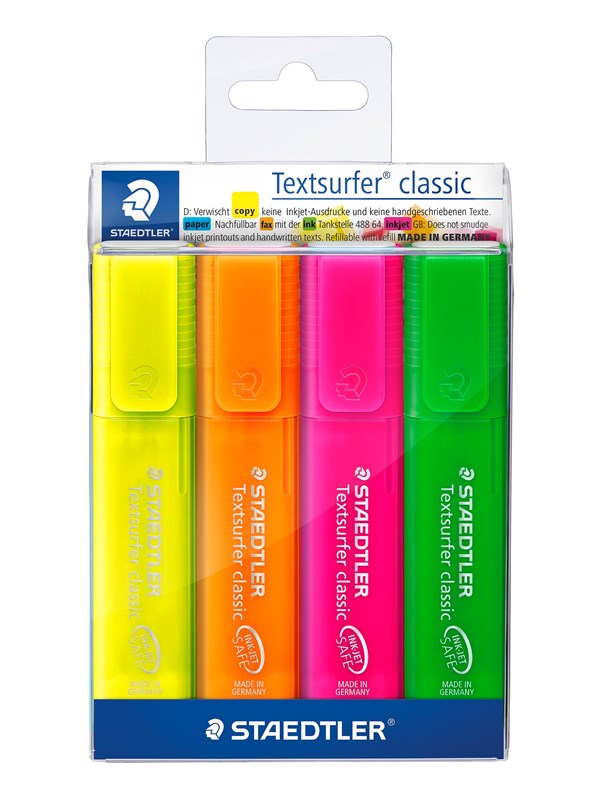 Staedtler Highlighter Textsurfer Prom4pcs.wal