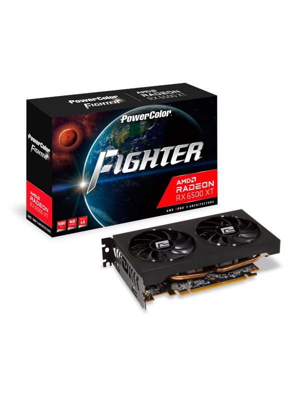 Powercolor Radeon Rx 6500 Xt Fighter 4gb Gddr6 Ram Grafikkort