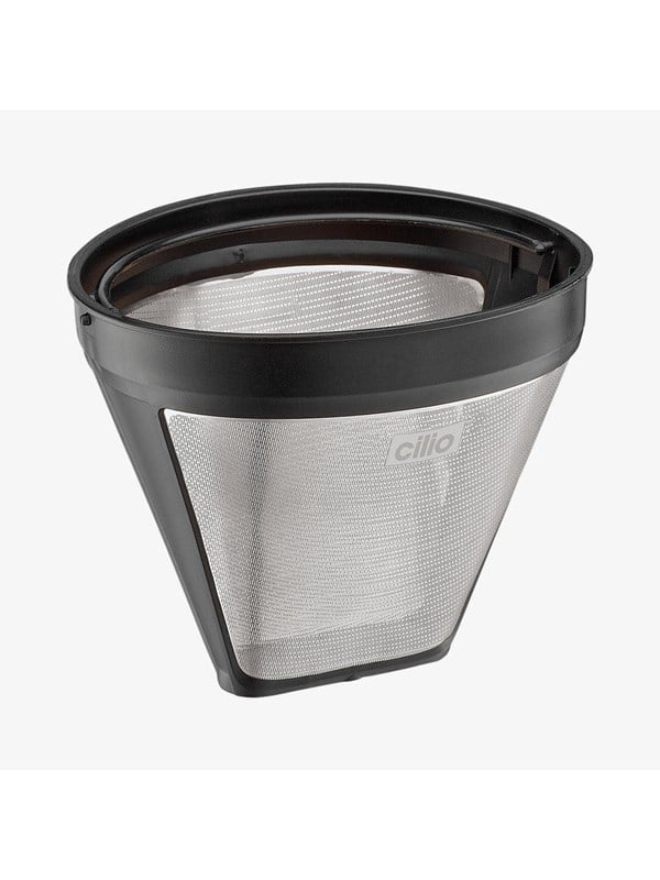 Cilio Kaffefilterstorlek 4 i stål återanvändbar 12,5cm