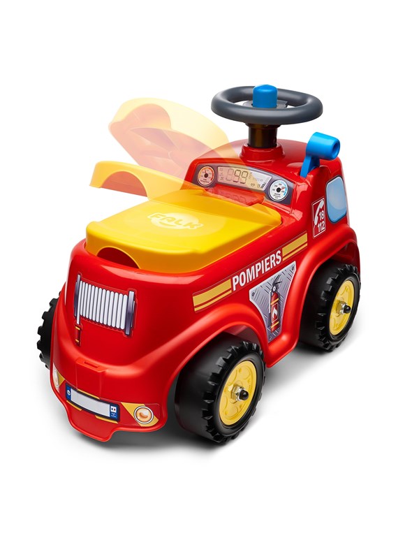 Produktfoto för FALK Brandbil med förvaringsfack, ratt och horn (808-000)