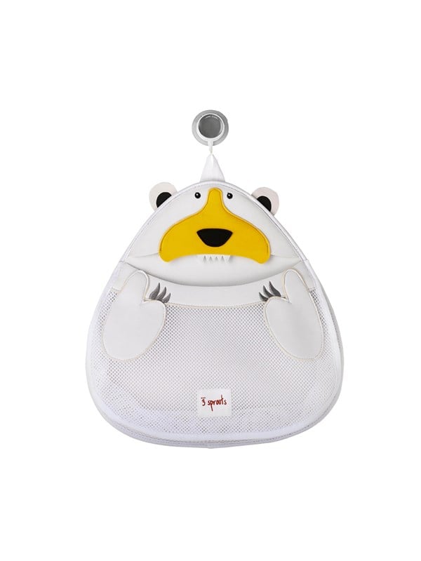 3 Sprouts Bath Storage - White Polar Bear