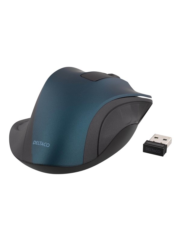 Produktfoto för Deltaco MS-708 wireless optical mouse 1200 DPI blue - Mouse - Optic - 3 knappar - Blå
