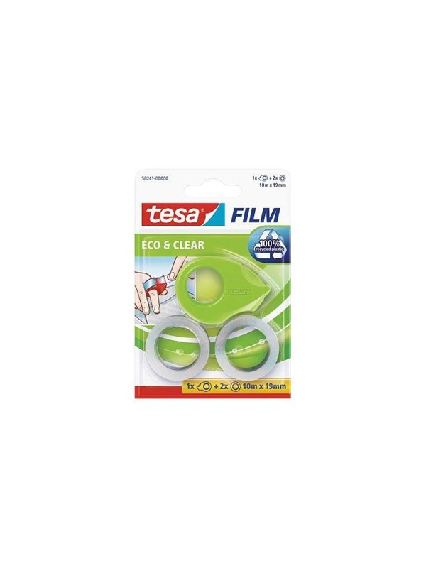 tesa Minidispenser ecoLogo + 2 rolls film eco&amp;clear 10m x 19mm
