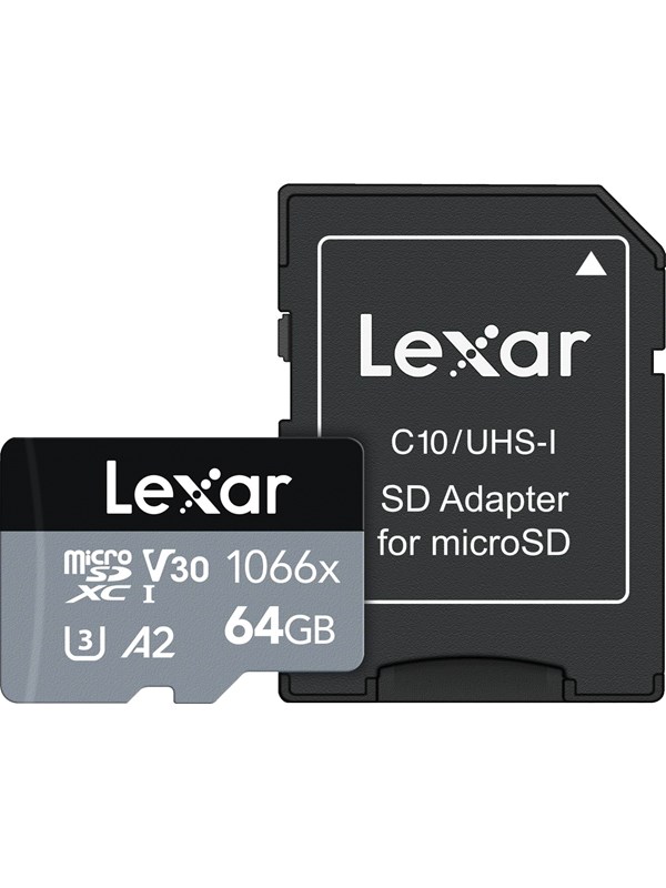 Lexar Professional Silver 1066x Microsd/sd 160mb/s 64gb