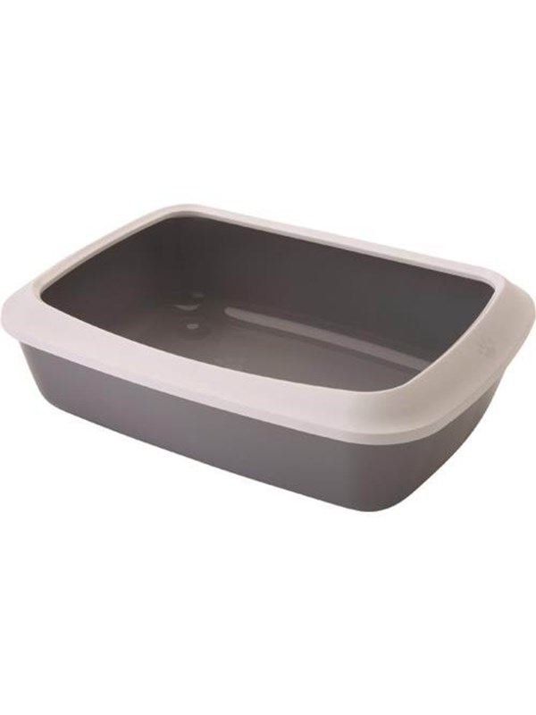 Savic Iriz Cat Litter Tray with Rim 50cm Cool Grey