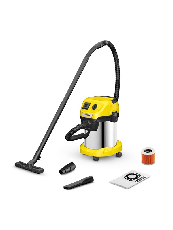Produktfoto för Kärcher WD 3 P S V-17/4/20 - Dammsugare - med behållare - påse - gul