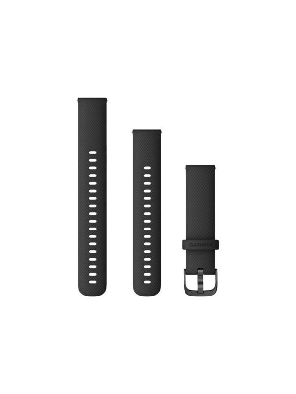 Garmin QuickRelease Silikonarmband 18mm (svart/skifergrå)
