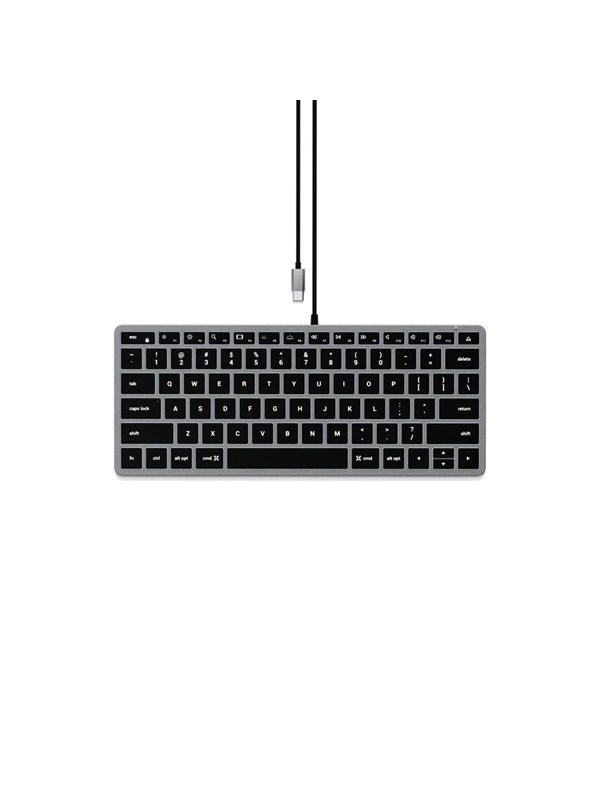 Satechi Slim W1 Backlit (US English Layout) - Tangentbord - Engelska (US) - Svart