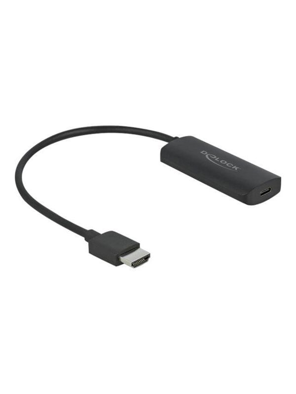 Produktfoto för Delock Hdmi To Usb-c Adapter Hdmi Typ A (standard) Usb Type-c Svart