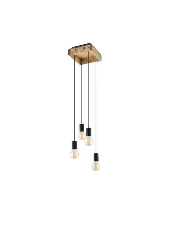 EGLO WOOTTON pendant black/brown