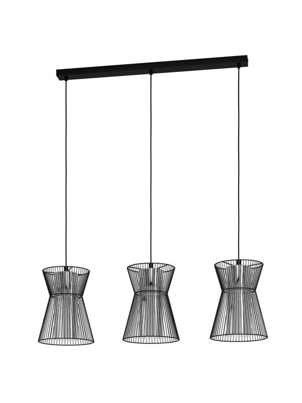 EGLO MASETA long table pendant black/smoke-colored