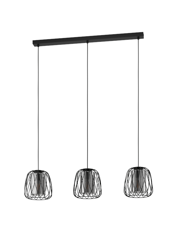 EGLO FLORESTA long table pendant black-transparent